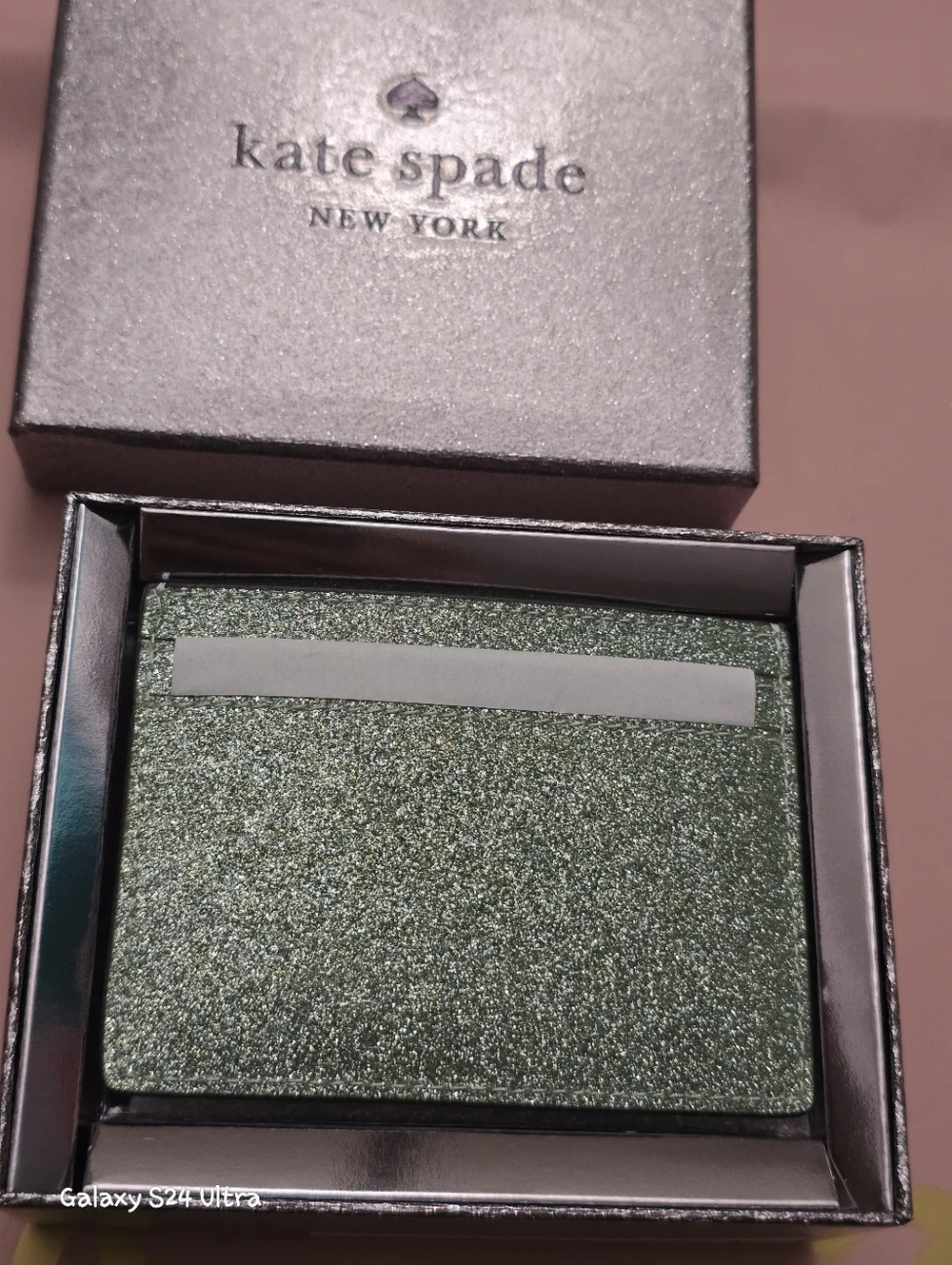 Kate Spade NY Kenzie Glitter Card Case NWT